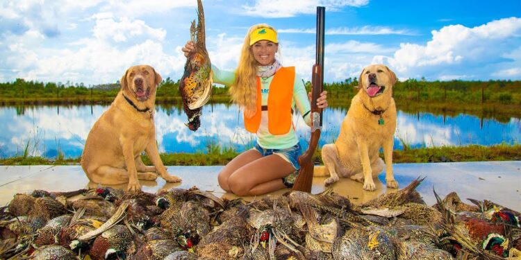 250 PHEASANT Hunt Tower Shoot! Catch Clean Cook! (Florida Hunting Video)