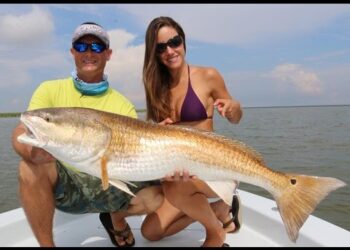BIG BULL RED caught inshore fishing in Louisiana!!