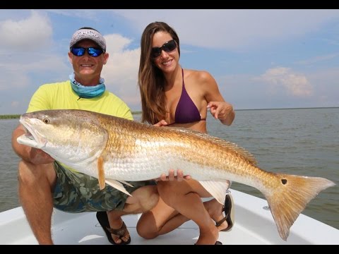 BIG BULL RED caught inshore fishing in Louisiana!!