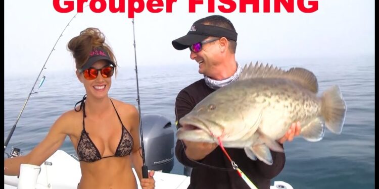 BIG Grouper caught on vertical jig