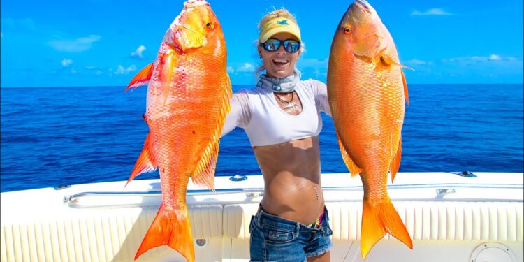 Florida Keys WRECK FISHING for Giant Deep Sea SNAPPER! Catch Clean Cook! (Florida Keys Fishing)
