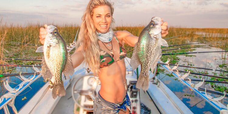 GIANT CRAPPIE Fishing with 15+ Fishing Rods! HOW TO Catch Crappie Lake Okeechobee, FL
