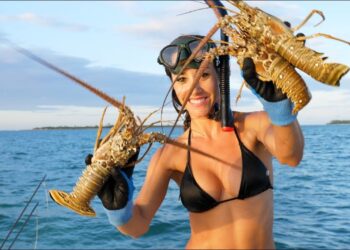 LOBSTERING in the BAHAMAS with a POLESPEAR