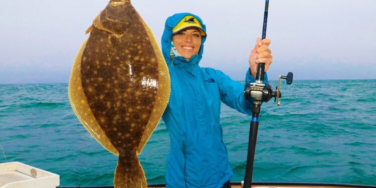 MONSTER Fluke Deep Sea Fishing in Montuak, New York