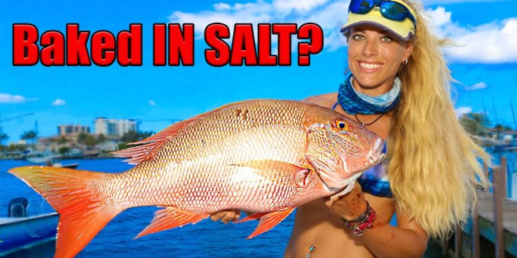 Mutton Snapper Catch Clean Cook! SALT-ENCRUSTED Whole Fish!