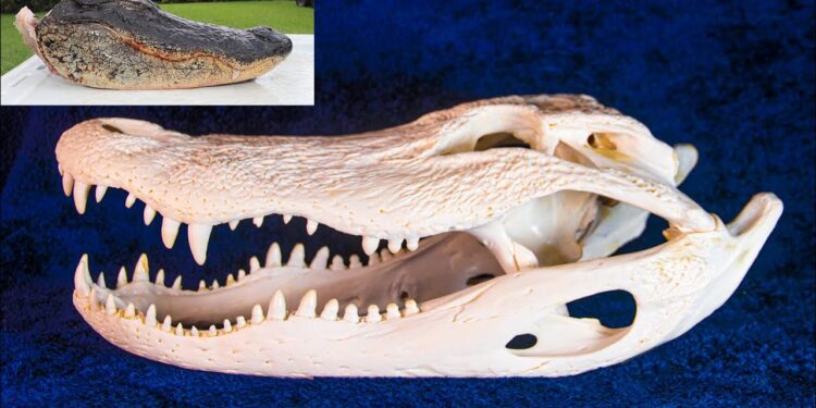 SKULL CLEANING- How To Clean an ALLIGATOR Skull (Easy European Mount)