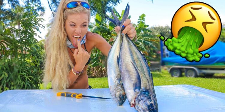 Would YOU Eat it?? Blue Runner- Catch, Clean, Cook TRASH Fish Taste Test!