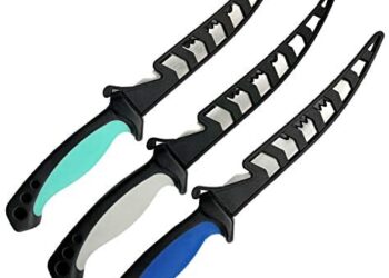 Black Anchor Fillet Knife 3-Pack | 6.5″ Razor Sharp 3CR13 Stainless Steel Blade with Sheath