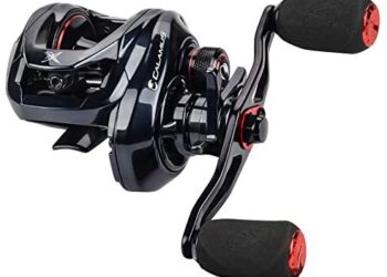 Calamus X2 Baitcasting Reel, 6.7oz Compact Design Fishing Reel, Micro-Adjustable Magnetic Brakes, 5+1 Double-Shielded Stainless-Steel BB, 7.2:1 Gear Ratio, Brass Main and Pinion Gears, Aluminum Spool