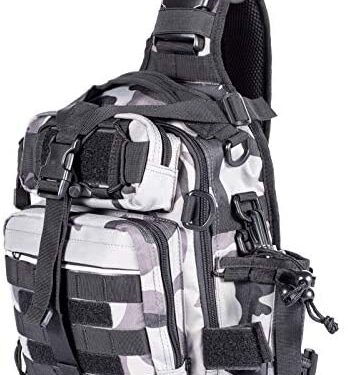 Himal Fishing Tackle Storage Bag,Outdoor Shoulder Backpack,Fishing Gear Bag,Waterproof Shoulder Backpack,Cross Body Sling Bag with Rod Holder