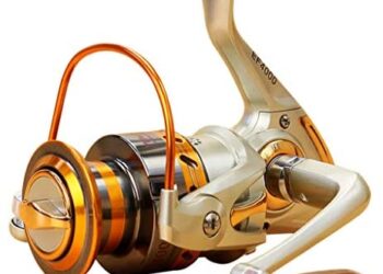 Iusun Fishing Reels EF500-EF9000 12BB Metal Spool Folding Arm Left Right 5.2:1 Spinning Reel Saltwater Freshwater Wheel Gear Light Weight Ultra Smooth Powerful High Speed Low Profile Baitcasting