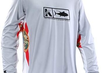 Performance Fishing Shirt Vented Long Sleeve Shirt Sun Protection UPF50 Moisture Wicking Rash Guard with Mesh Sides Loose Fit