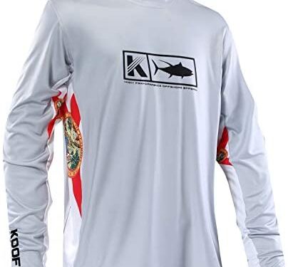 Performance Fishing Shirt Vented Long Sleeve Shirt Sun Protection UPF50 Moisture Wicking Rash Guard with Mesh Sides Loose Fit