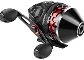 KastKing Brutus Spincast Fishing Reel,Easy to Use Push Button Casting Design,High Speed 4.0:1 Gear Ratio,5 MaxiDur Ball Bearings, Reversible Handle for Left/Right Retrieve, Includes Monofilament Line.