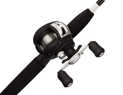 Shakespeare Alpha Medium 6′ Low Profile Fishing Rod and Bait Cast Reel Combo (2 Piece)