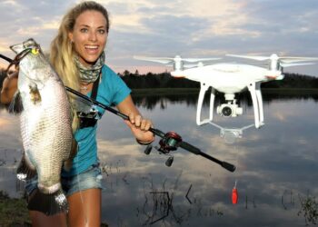 Girl DRONE FISHING for BARRAMUNDI! ( It Works! )