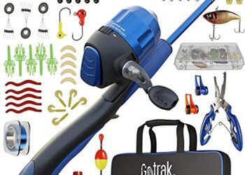 Gotrak Kids Fishing Pole Set (74 Pieces) Kids Fishing Poles for Boys Under 10 – Youth Fishing Pole – Best Fishing Pole for Kids – Toddler Fishing Pole – Boys Fishing Pole Kids 4-8 – Kids Fishing Rod