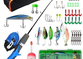 Liouhoum Kids Fishing Pole – Portable Telescopic Fishing Rod Combination Kits with Tackle Box and Lightweight Fishing Poles for Kids, Youth Fishing Pole, Kids Fishing Poles for Boys and Girls