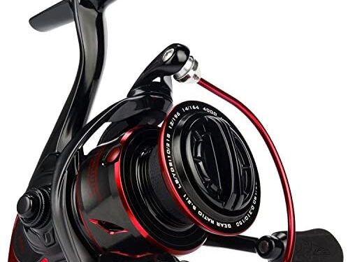 KastKing Sharky III Fishing Reel – New Spinning Reel – Carbon Fiber 39.5 LBs Max Drag – 10+1 Stainless BB for Saltwater or Freshwater – Oversize Shaft – Super Value!