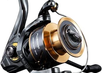 PLUSINNO GG Fishing Reel, High Speed Spinning Reel with 5.1:1 – 5.7:1 Gear Ratio, 22-30 LB Powerful Drag System, 9+1BB, Aluminum Spool for Fresh Water and Saltwater