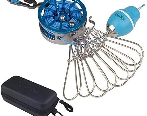 iLure 23 Feet Long Fishing String with 8 Stainless Steel Snaps, Reel and Bobber Fishing Tool for Fishing/Ice Fishing/Fly Fishing/Kayak Fishing Gear&Hi-End Fishing Gifts for Men