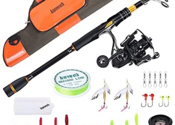 Azurewrath Fishing Pole for Adult, 2.1M/6.89ft Telescopic Fishing Rod and Reel Combo Full Kit with Fishing Line, Fishing Lures & Accessories and Carrier Bag for Freshwater