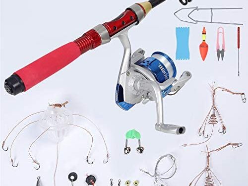 CYCA Bait Fishing Rod Combination with Spool Combination Fishing Rod and Fishing Reel Combination kit Mini Camping and Field Fishing, Light Telescopic Ultra-Short sea Fishing Freshwater kit