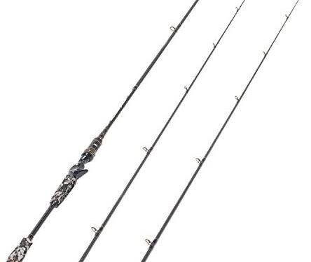 Entsport E Series – Camo Legend 2-Piece 7-Feet Casting Rod 24 Ton Carbon Fiber Baitcasting Fishing Rod with 2 Tips – Medium and Medium Heavy Portable Baitcast Rod Bass Fishing Rod Baitcaster