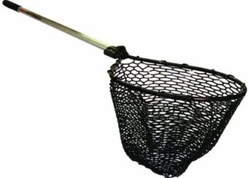 Frabill Pro-Formance Rubber Net | Premium Rubber Landing Net for Freshwater and Saltwater | Fish-Friendly Knotless Netting | Hoop Size: 20″ x 23″