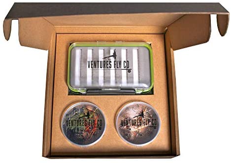 Ventures Fly Co. | 40 Premium Hand Tied Fly Fishing Flies Assortment | Fly Box Included | Dry, Wet, Nymphs, Streamers, Wooly Buggers, Terrestrials | Trout, Bass Lure Set, Kit