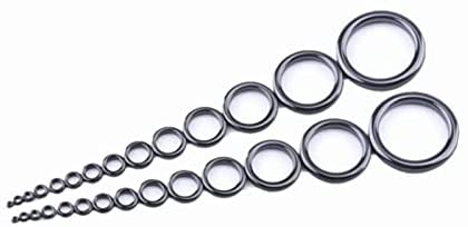14 Sizes Fishing Rod Repair Kit Fishing Rod Guide Repair Kit Rod Tip Repair Kit Rod Ceramic Guides Ring Fishing Rod Eye Replacement Kit (28 PCS)