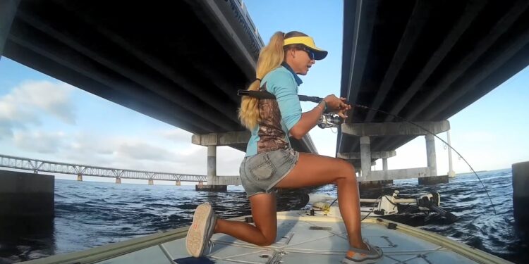 MONSTER Tarpon stuck in the Bahia Honda Bridge