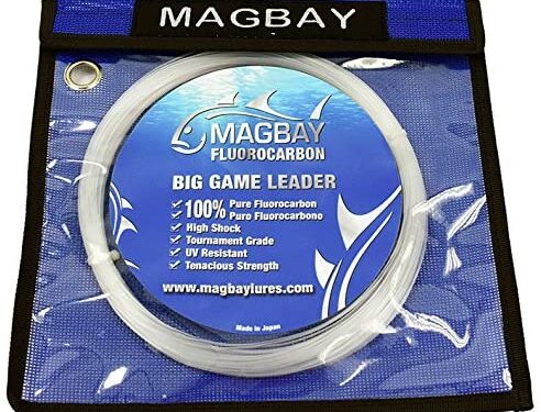 MagBay Lures 100% Pure Fluorocarbon Leader 150, 130, 100, 80, 60 & 40 lbs 33 Yard Fishing Line