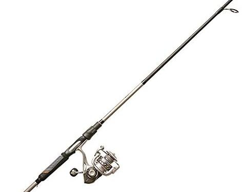 Quantum Throttle II Spinning Reel and Fishing Rod Combo, ComfortGrip Rod Handle, Continuous Anti-Reverse Fishing Reel