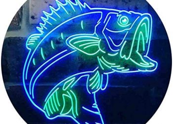 ADVPRO Bass Fish Cabin Game Room Dual Color LED Neon Sign Green & Blue 24 x 16 Inches st6s64-i3715-gb