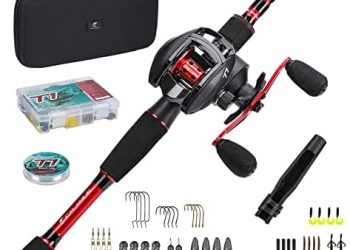 Calamus T1 Telescopic Fishing Rod and Reel Combo, Ready-to-go Fishing Gear Set with Fishing Line, Lure Kits & Accessories and Carrier Bag for Freshwater & Saltwater