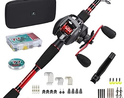 Calamus T1 Telescopic Fishing Rod and Reel Combo, Ready-to-go Fishing Gear Set with Fishing Line, Lure Kits & Accessories and Carrier Bag for Freshwater & Saltwater