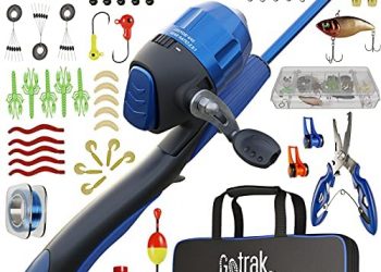 Gotrak Kids Fishing Pole Set (74 Pieces) Kids Fishing Poles for Boys Under 10 – Youth Fishing Pole – Best Fishing Pole for Kids – Toddler Fishing Pole – Boys Fishing Pole Kids 4-8 – Kids Fishing Rod