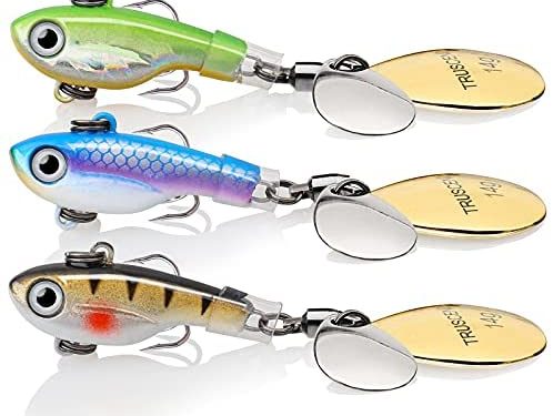 TRUSCEND Fishing Lures, Blade Bait, Jigging Spoon, Metal Vibe Sinking Lure, Long Casting Metal Lipless Crankbait, Fishing Spoon Blade, Perfect Lures for Bass Walleye Trout Crappie Perch