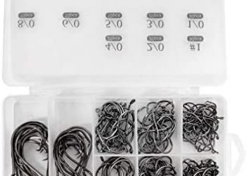 150PCS Circle Hooks, Strong High Carbon Steel Fresh and Saltwater Fishing Hooks, Variety of Different Sizes Circle Hook – Size:#1 1/0 2/0 3/0 4/0 5/0 6/0 8/0