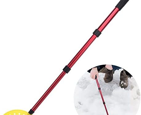 DECOHS Adjustable Ice Fishing Skimmer Scoop-Winter Ice Fishing Scooper with Long Handle-Ice Fishing Gear for Scooping out Ice While Fishing