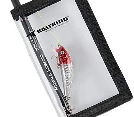 KastKing Fishing Lure Wraps, 4 Packs Lure Cover, Saltwater Resistant Fishing Gear, Fishing Hook Covers, Durable & Clear PVC Keeps Fishing Safe, Easily See Lures, Available in Two Sizes, Great Value