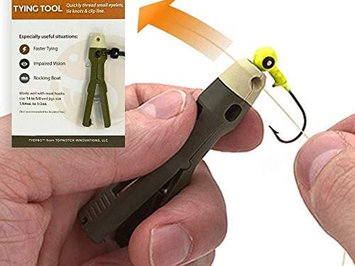 TYEPRO Fishing Knot Tying Tool / Original Jig Head and Hook Eyelet Grip, Thread Line, Tie, Clip