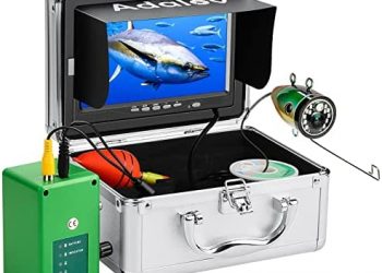 Underwater Fishing Camera, 𝟮𝟬𝟮𝟯 𝙪𝙥𝙜𝙧𝙖𝙙𝙚 AdaLov Portable Fish Finder Camera with Depth Temperature Display-Waterproof HD1000TVL Fishing Camera for Ice, Lake and Boat Fishing