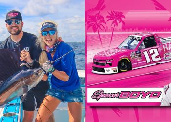 24hr CHALLENGE! I Take A NASCAR Driver Fishing, THEN We Raced on the Track!
