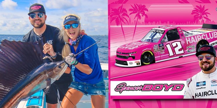 24hr CHALLENGE! I Take A NASCAR Driver Fishing, THEN We Raced on the Track!