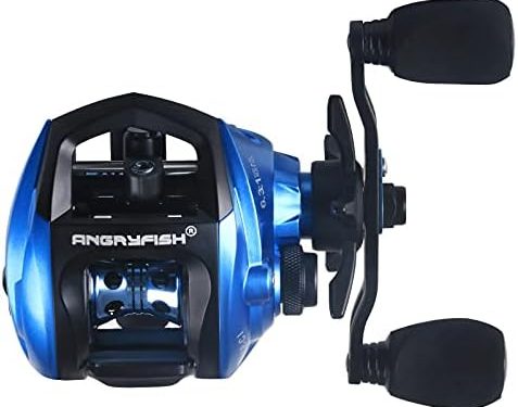 ANGRYFISH AGCR-C Baitcasting Reel,Compact Design Fishing Reel,6.3:1 Gear Ratio Super Smooth baitcaster with Magnetic Braking System,7 + 1 Ball Bearings Anti-Corrosion Baitcaster Reel