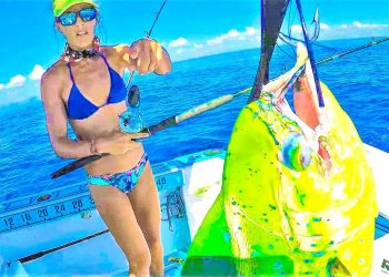 Girl Goes 20 Miles Offshore Just to Catch Dinner (Mahi Catch & Cook)