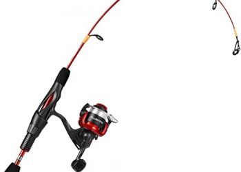 PLUSINNO Ice Fishing Rod, Ultralight and Sensitive Ice Fishing Rod and Reel Combo, 26″/27″/28″ for Trout, Walleye, Perch, Panfish Bluegill Crappie