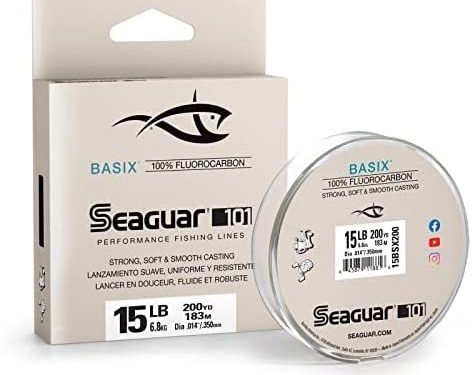 Seaguar 101 Basix 100% Fluorocarbon Fishing Line, Clear